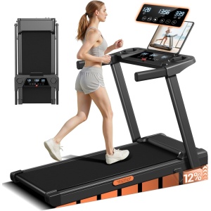 Treadmill, Portable Treadmills for Home, Foldable Treadmills for Small Space, 2.5HP Under Desk Treadmills with APP Control & 265LBS Capacity