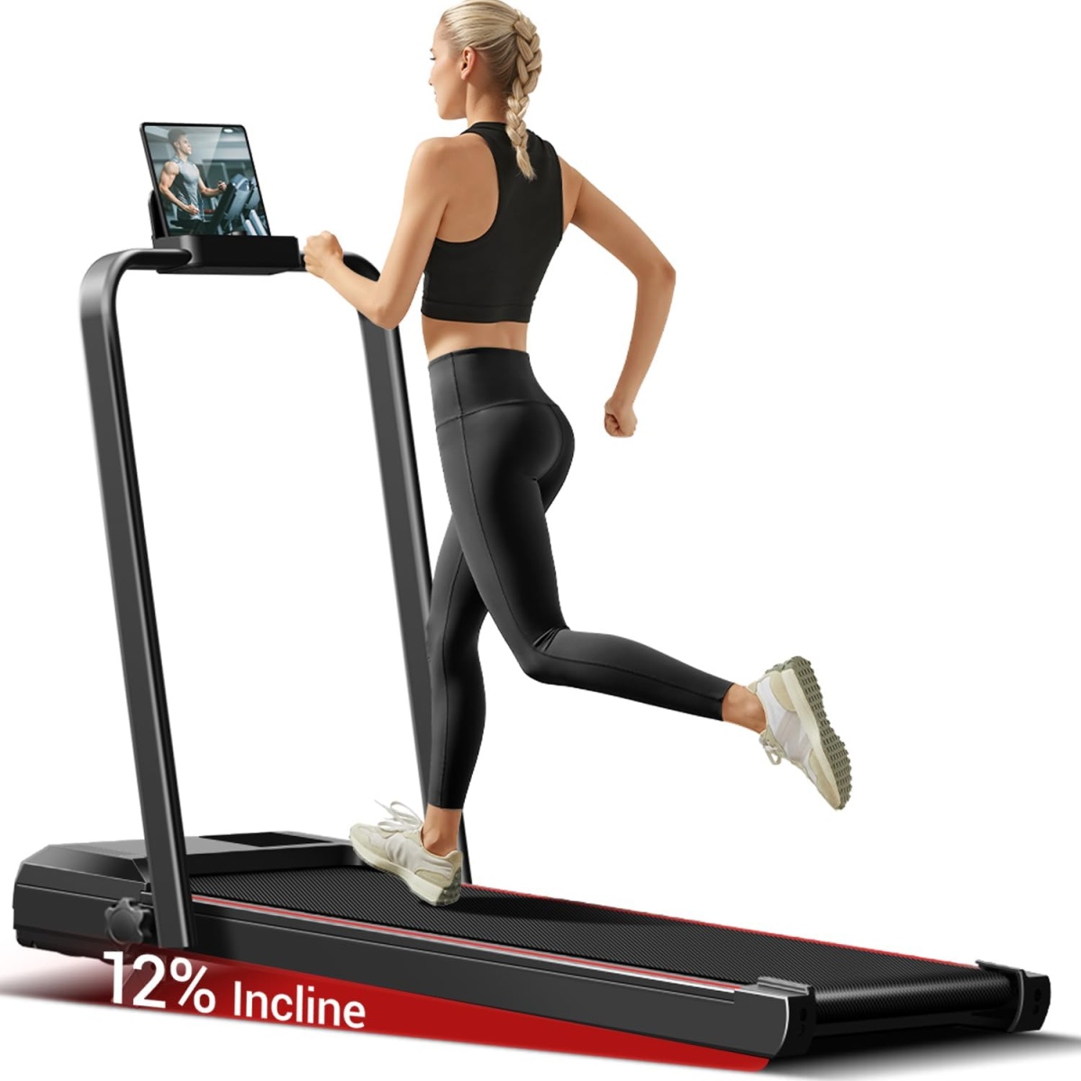 LONTEK Treadmills for Home, Portable Treadmill with 2.5HP Brushless Motor, 265LBS Capacity, Low Noise Exercise Equipment for Small Spaces, Home Gym Cardio Workout